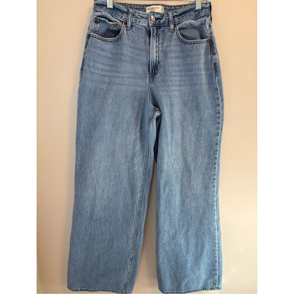 Abercrombie Curve Love Wide Leg Jeans 29/8 Long High Rise